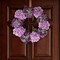 24" Mixed Purple Hydrangea Wreath - Realistic Silk Flowers & Grapevine Ring for Home & Event Decor by Floral Home®